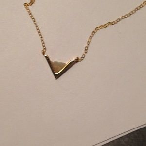 9.5" drop gold tone necklace.